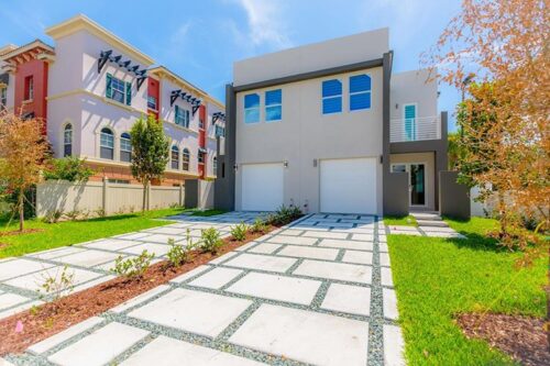 new construction build of a townhome in fort lauderdale florida