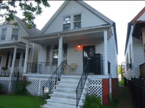 Front of Fletcher home with porch before remodel