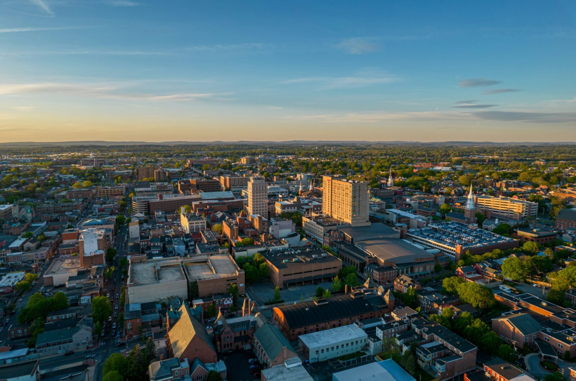 Skyline view of Lancaster, Pennsylvania