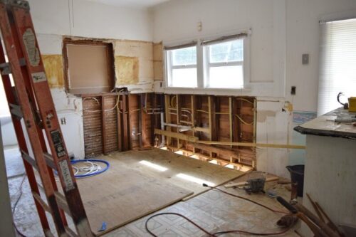 A behind the scenes look, mid-renovation