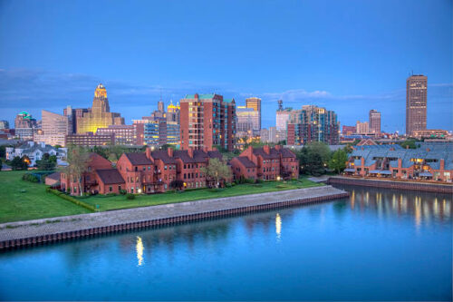 historic homes on the waterfront in Buffalo New York